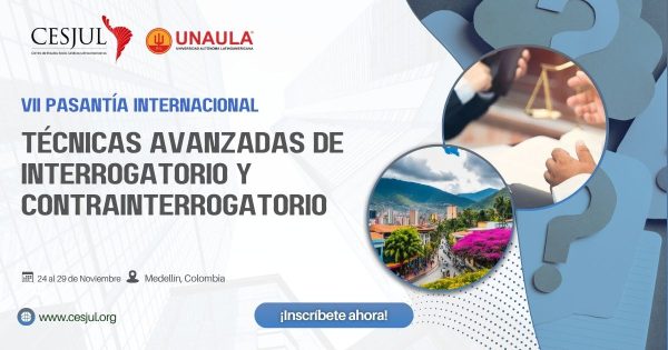 Pago VII Pasantía Internacional en interrogatorio y contrainterrogatorio