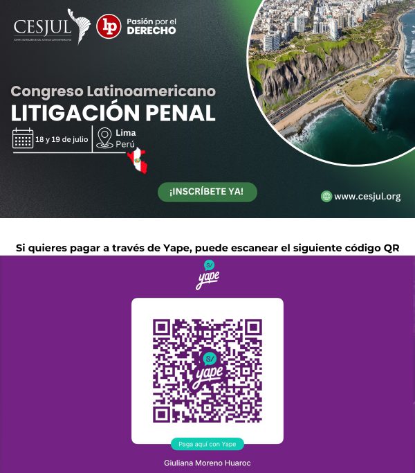 Pago Único Congreso Litigio Penal Peru