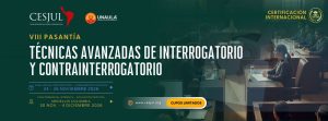 VIII Pasantía Internacional Técnicas Avanzadas de Interrogatorio y Contrainterrogatorio